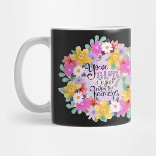 Your Glory is Higher than the Heavens Inspirational Bible Quote | Cherie's Art(c)2021 Mug